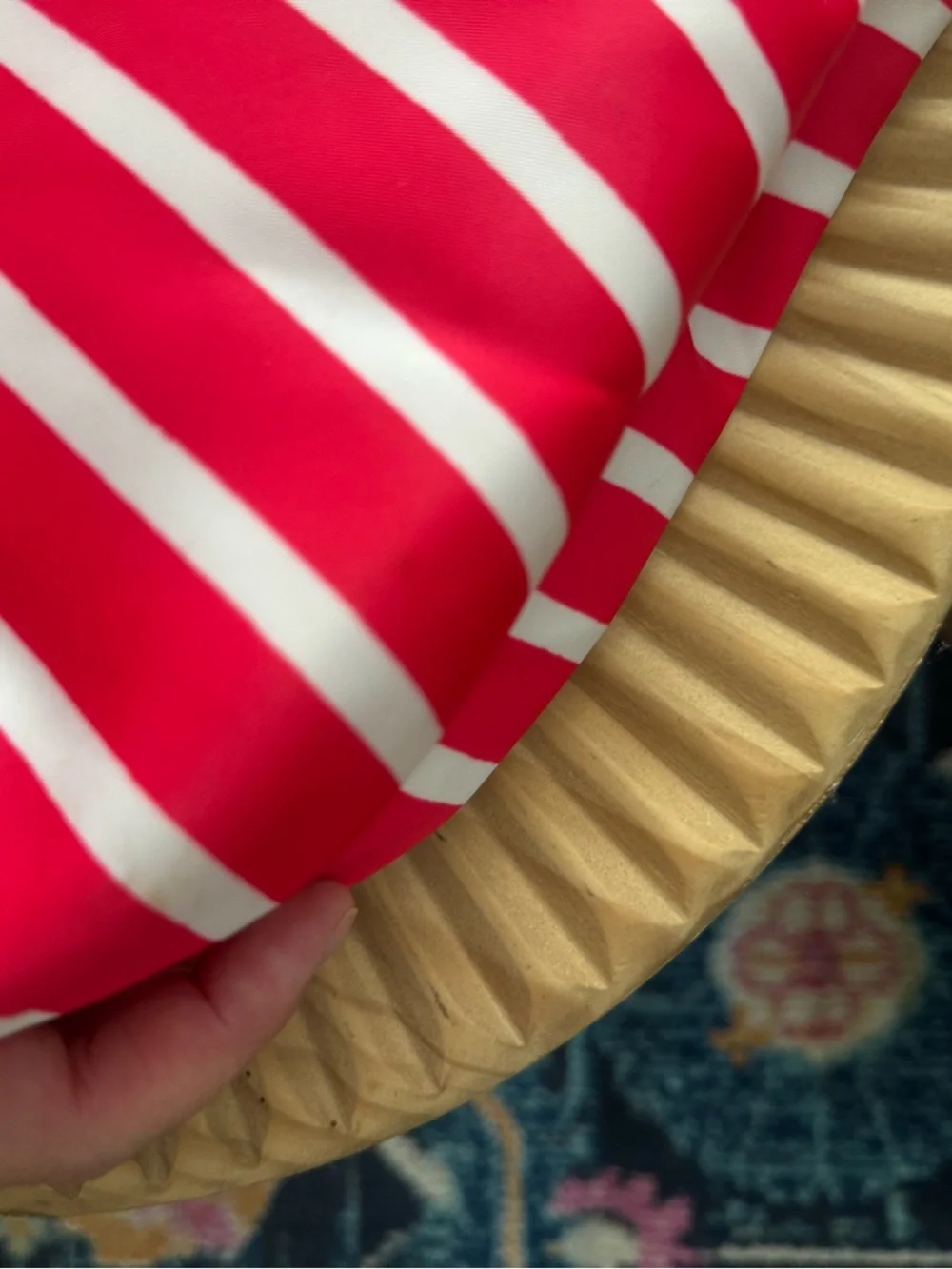 Kate Spade Flatiron Maryanne Striped Tote Geranium Red White